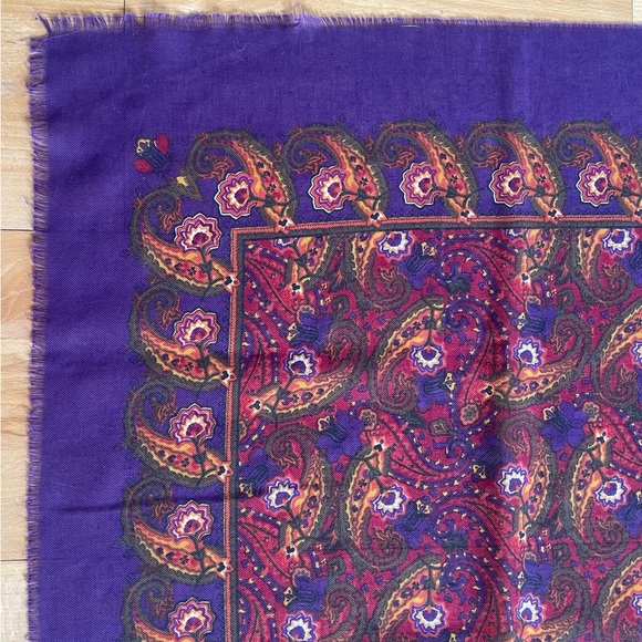 Wool Paisley & Floral Scarf - Picture 6 of 8